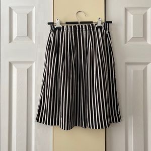 J.Crew Black & White Pinstripe Skirt